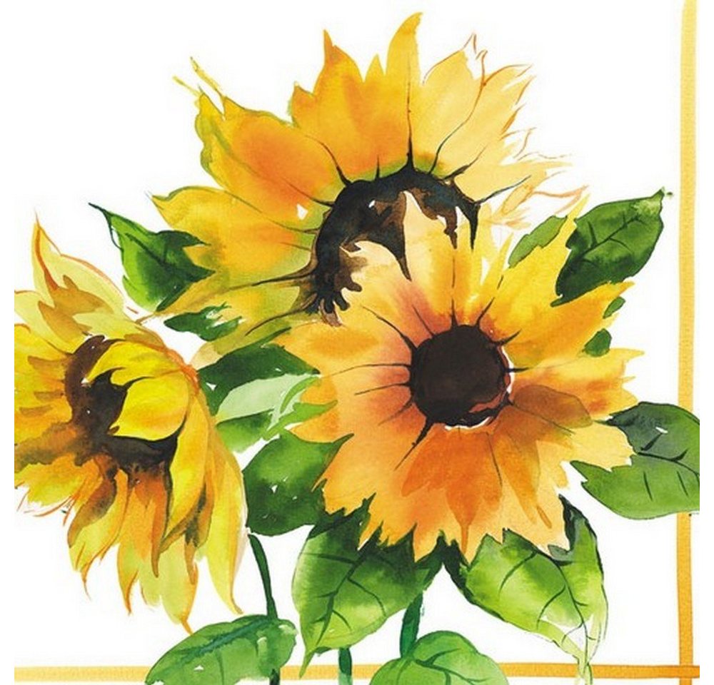 Ambiente Luxury Paper Products Papierserviette 20 Servietten Girasoli 33x33cm, (20 St) von Ambiente Luxury Paper Products