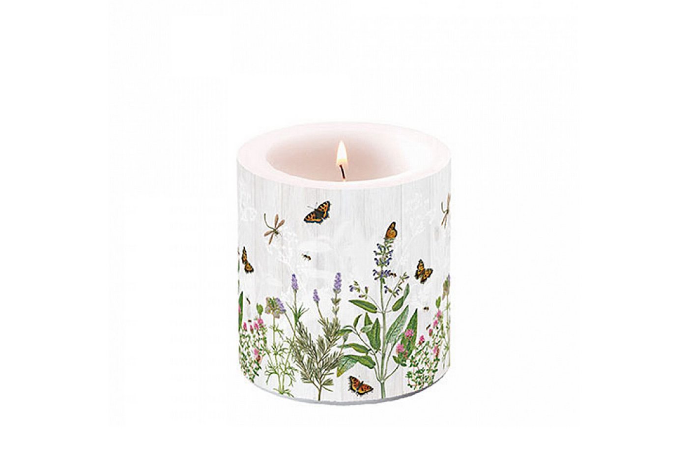 Ambiente Luxury Paper Products Stumpenkerze, Stumpenkerze Paraffin 7,5x9cm mit Sommerwiese Motiv Weiß / Grün Ambiente Luxury Paper Products Stumpenkerze, Stumpenkerze Paraffin 7,5x9cm mit Sommerwiese Motiv Weiß / Grün von Ambiente Luxury Paper Products