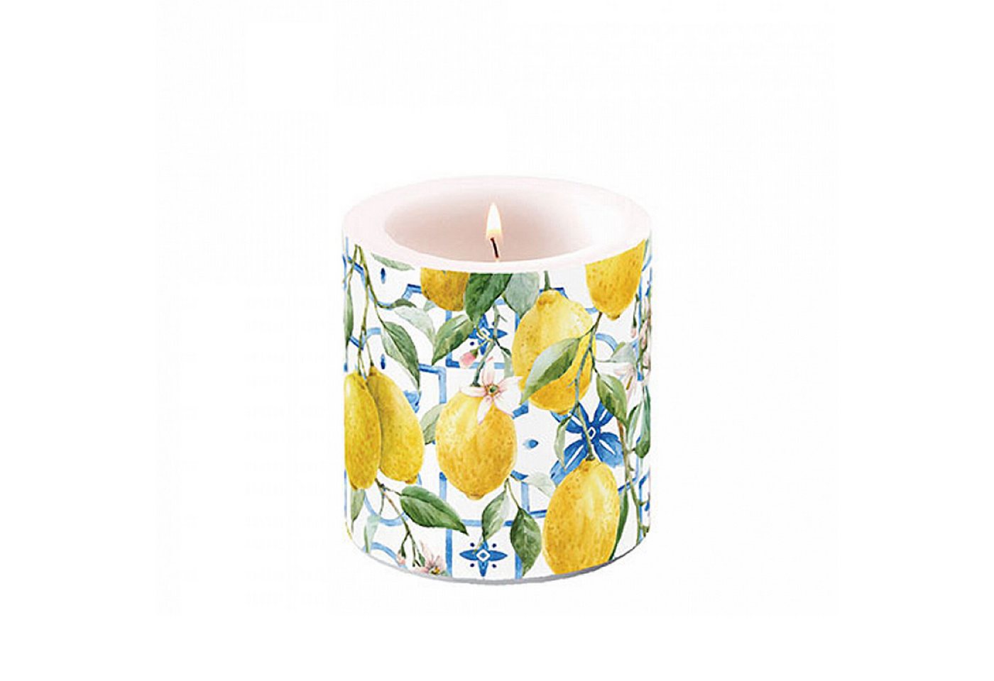 Ambiente Luxury Paper Products Stumpenkerze, Stumpenkerze Paraffin 7,5x9cm mit Zitronen Muster Gelb / Weiß Ambiente Luxury Paper Products Stumpenkerze, Stumpenkerze Paraffin 7,5x9cm mit Zitronen Muster Gelb / Weiß von Ambiente Luxury Paper Products