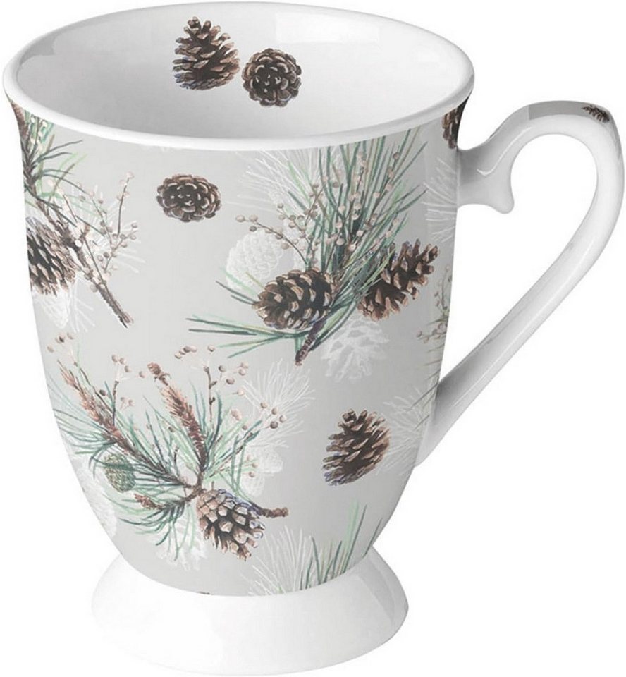 Ambiente Luxury Paper Products Tasse Porzellan, Becher Tee, Kaffee, Sommer Blumen Mug Kollektion, Material Porzellan Becher / Tasse ca. 0,25 Rundum mit Tannenzapfenmuster, Tannen, Zapfen Kollektion, Winter, Herbst, Frühling Kollektion, ideal als Geschenk Ambiente Luxury Paper Products Tasse Porzellan, Becher Tee, Kaffee, Sommer Blumen Mug Kollektion, Material Porzellan Becher / Tasse ca. 0,25 Rundum mit Tannenzapfenmuster, Tannen, Zapfen Kollektion, Winter, Herbst, Frühling Kollektion, ideal als Geschenk von Ambiente Luxury Paper Products