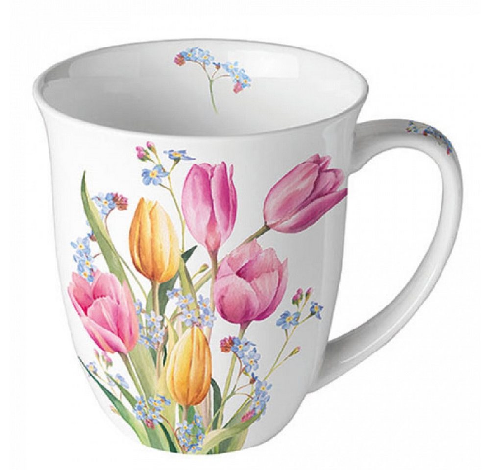 Ambiente Luxury Paper Products Tasse Porzellan Becher Tulpenstrauß Blumen, Pflanzen Mug Tulips Kollekion, Tasse - Tee/Kaffee - Ideal Als Geschenk von Ambiente Luxury Paper Products