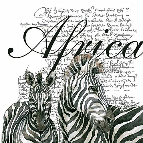 Ambiente - Servietten - Africa White - Afrika / Zebra / Zebras von Ambiente - Luxury Paper Products