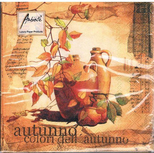 Ambiente - Servietten - Autunno - Herbst / Mediterran / Krug / Blätter von Ambiente - Luxury Paper Products