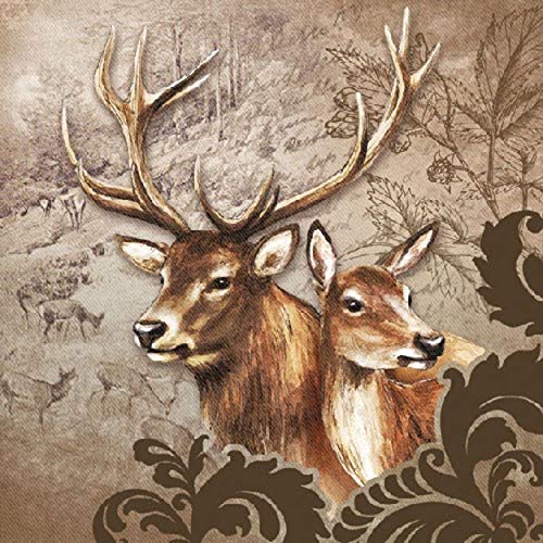 Ambiente Serviette Couple Deer 20 STK Lunch von Ambiente