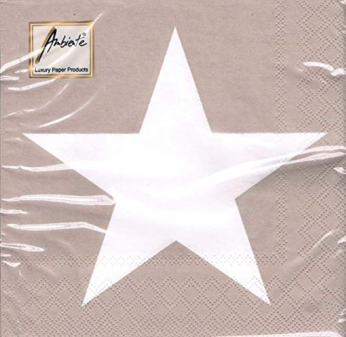 Ambiente - Servietten - Star sand - Stern / weiß von Ambiente - Luxury Paper Products
