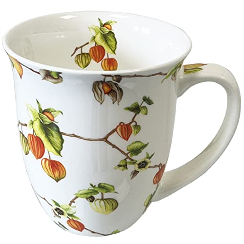 Ambient Fine China Blumenbecher mit Schmetterling 0,25 Liter Lampion von Ambiente