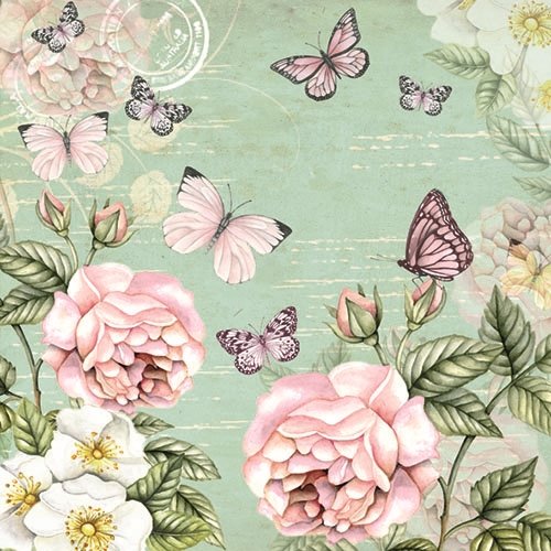 Ambiente Servietten Lunch/Party/Fest ca. 33x33cm Botanical Green von Ambiente