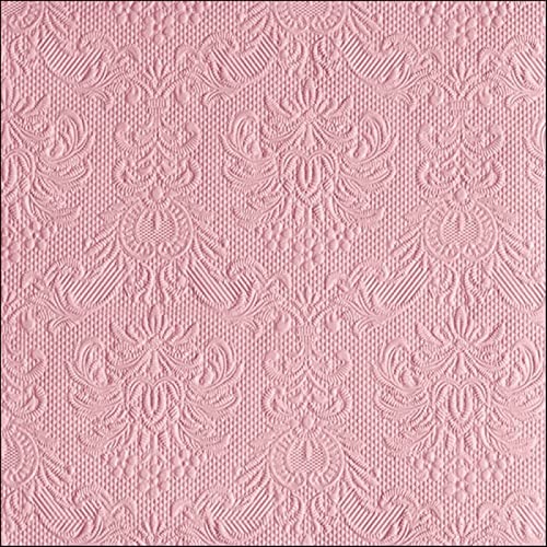 Ambiente 60 Stück Elegance Dinner Serviette - geprägt - 40 x 40 cm + 1 Luftballon Karloon ' Alles Gute' gratis - pastel rose pastel rosa von Ambiente