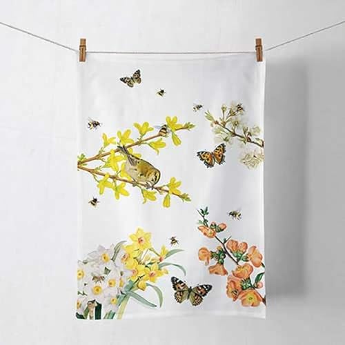 Ambiente Geschirrtuch Trockentuch Küchentuch kitchen towel 50x70cm 100% Baumwolle Frühling Blumen und Tiere Serie spring awakening von Ambiente