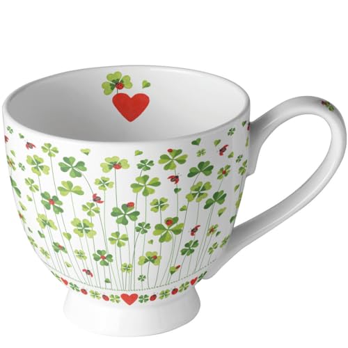Ambiente Jumbo Becher Mug Tasse Tee Kaffee Becher ca.450 ML Herbst Winter Weihnachten Good luck von Ambiente