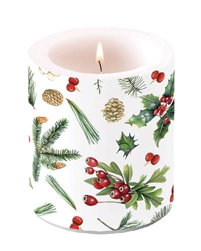Ambiente Kerze Stumpenkerze Lampionkerze 9 cm hoch Brenndauer ca 35h Weihnachten Advent Ilex Stechpalme Zweige Winter greenery Ambiente Kerze Stumpenkerze Lampionkerze 9 cm hoch Brenndauer ca 35h Weihnachten Advent Ilex Stechpalme Zweige Winter greenery von Ambiente