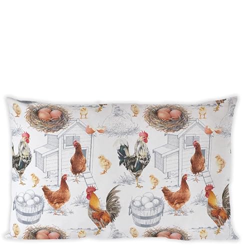 Ambiente Kissenhülle Kissenbezug Cushion Cover 50 x 30 cm Chicken Farm Hühner Küken Landhaus von Ambiente