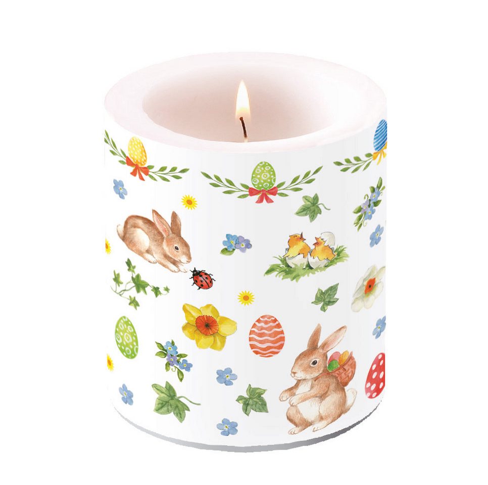 Ambiente Papierserviette A - Kerze medium – Candle medium – Format: Ø 10 cm x 10 cm – von Ambiente