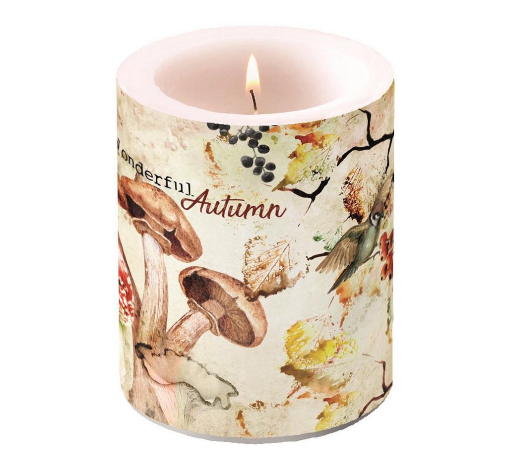 Ambiente Papierserviette Herbst – Kerze gross – Candle Big – Format: Ø 12 cm x 10 cm von Ambiente