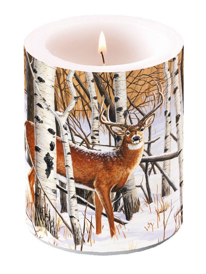 Ambiente Papierserviette Kerze gross – Candle Big – Format: Ø 12 cm x 10 cm – von Ambiente