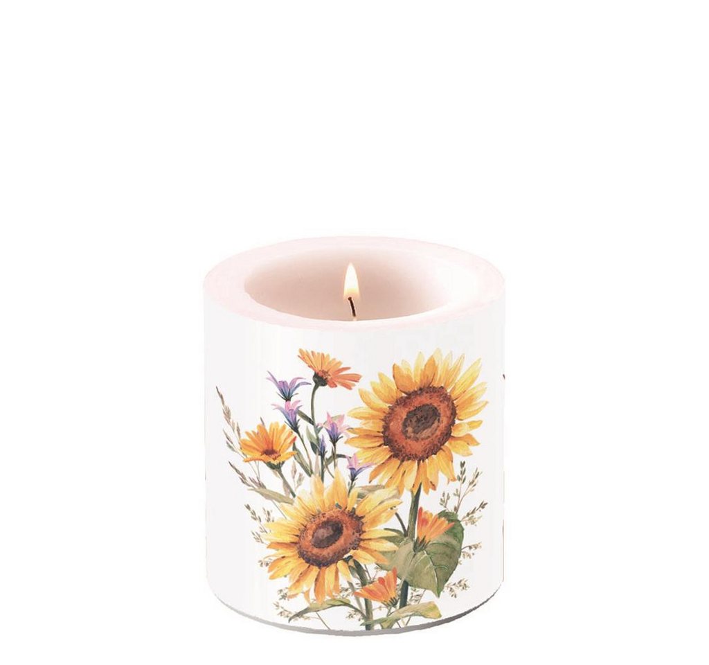 Ambiente Papierserviette Kerze klein – Candle small – Format: Ø 7,5 cm x 9 cm – Brenndauer: 35 von Ambiente