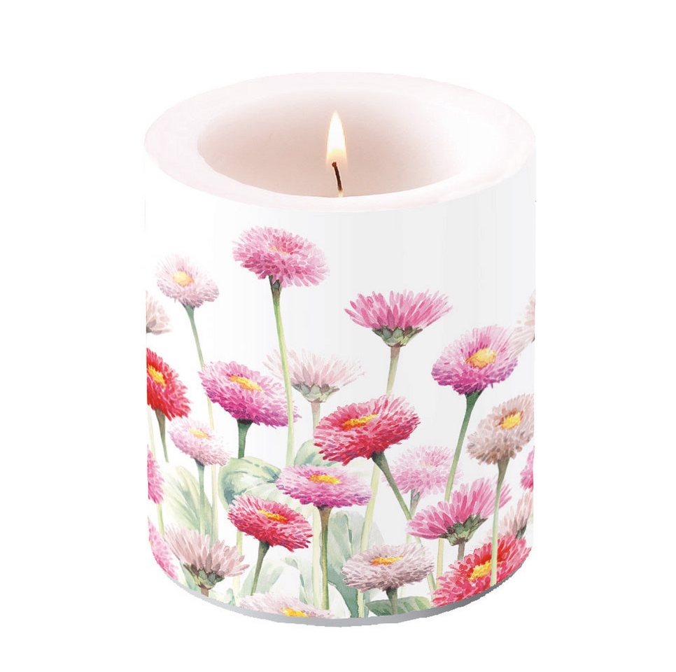 Ambiente Papierserviette Kerze medium – Candle medium – Format: Ø 10 cm x 10 cm – von Ambiente