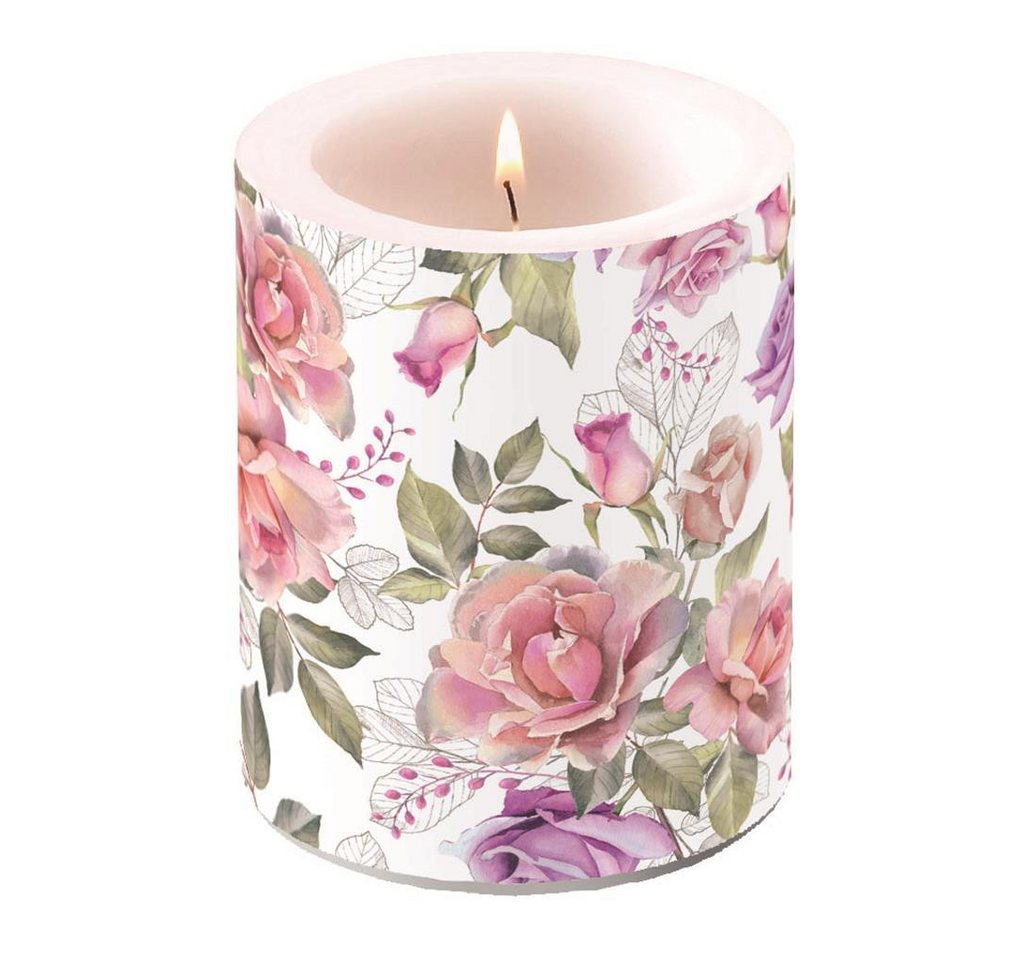 Ambiente Papierserviette Kerze medium – Candle medium – Format: Ø 10 cm x 10 cm – von Ambiente