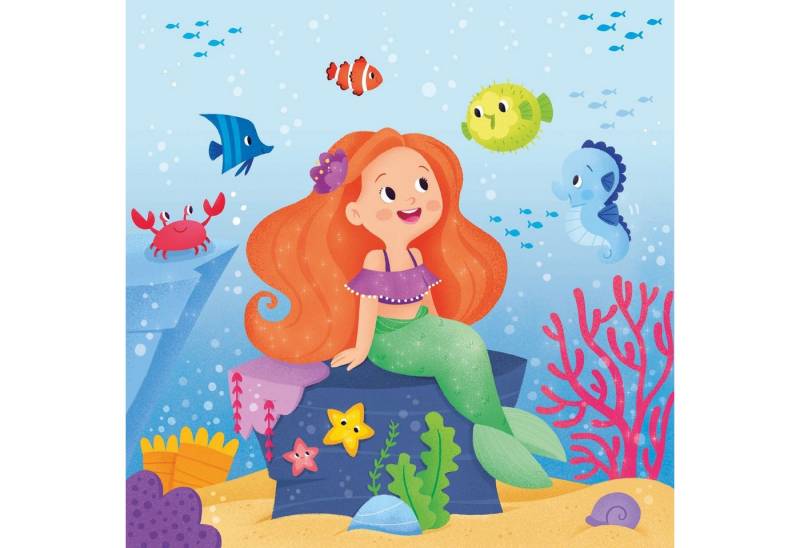 Ambiente® Papierserviette Lovely Mermaid, (20 St), 20 Stück von Ambiente®