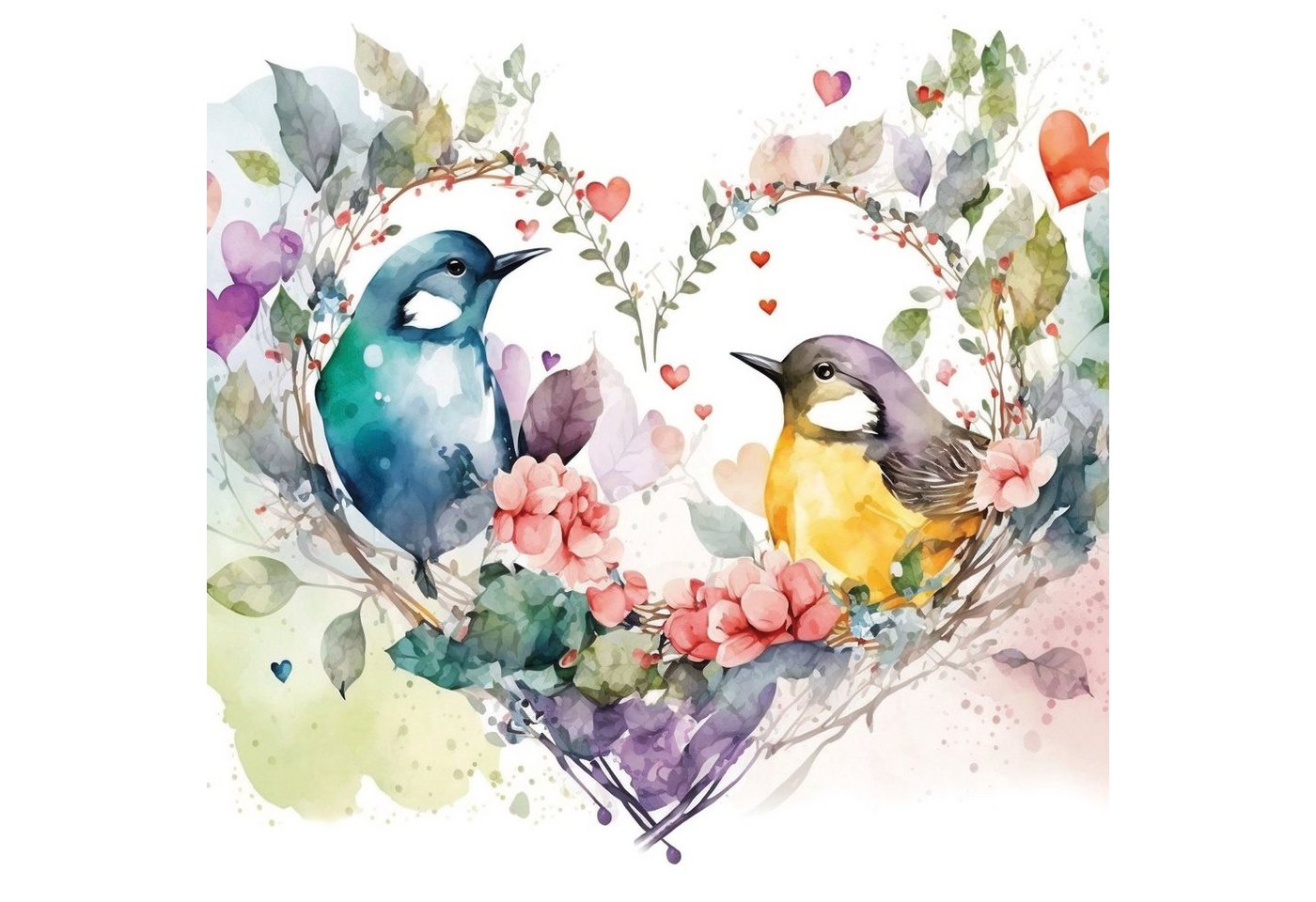 Ambiente® Papierserviette Loving Birds, (20 St), 20 Stück von Ambiente®