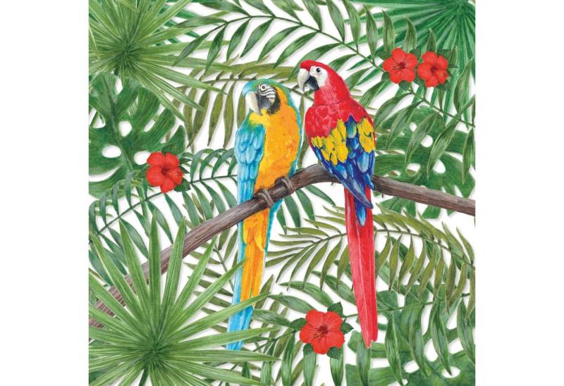 Ambiente® Papierserviette Papageien, (20 St), 20 Stück von Ambiente®