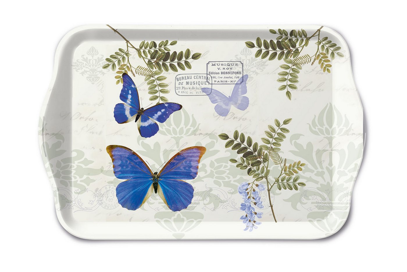 Ambiente Papierserviette Tray Melamine – Tablett – 13 x 21 cm - Blue Morpho - Ambiente von Ambiente