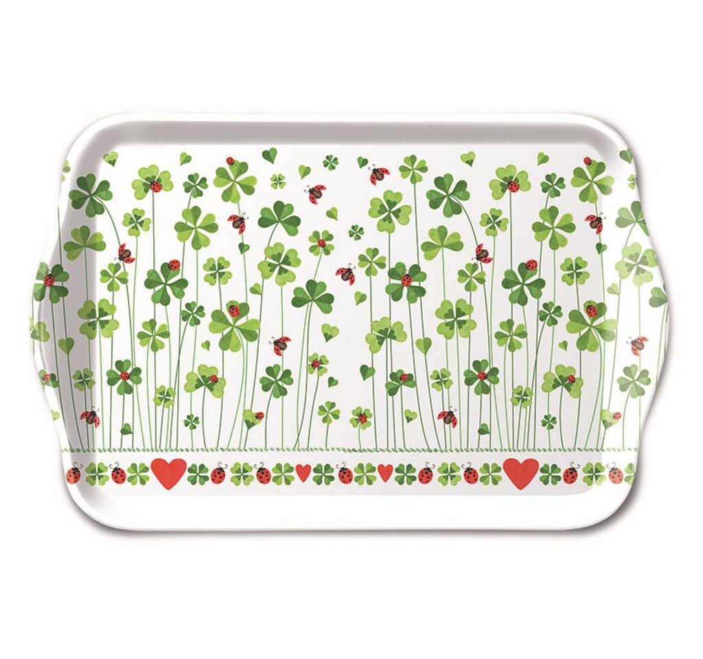 Ambiente Papierserviette Tray Melamine – Tablett – 13 x 21 cm - Good Luck – Viel Glück von Ambiente