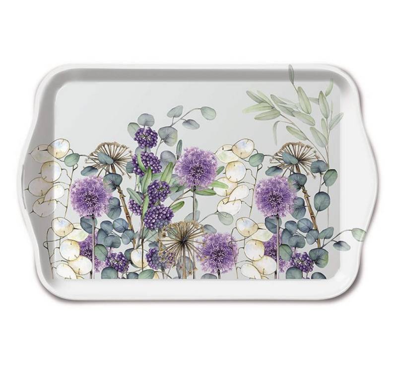 Ambiente® Papierserviette Tray Melamine – Tablett – 13 x 21 cm - Lunaria Green - Blumen grün von Ambiente®