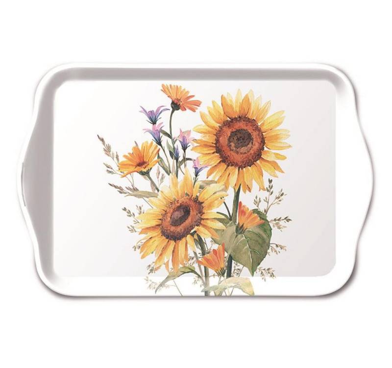 Ambiente® Papierserviette Tray Melamine – Tablett – 13 x 21 cm - Sunflowers – Sonnenblumen von Ambiente®