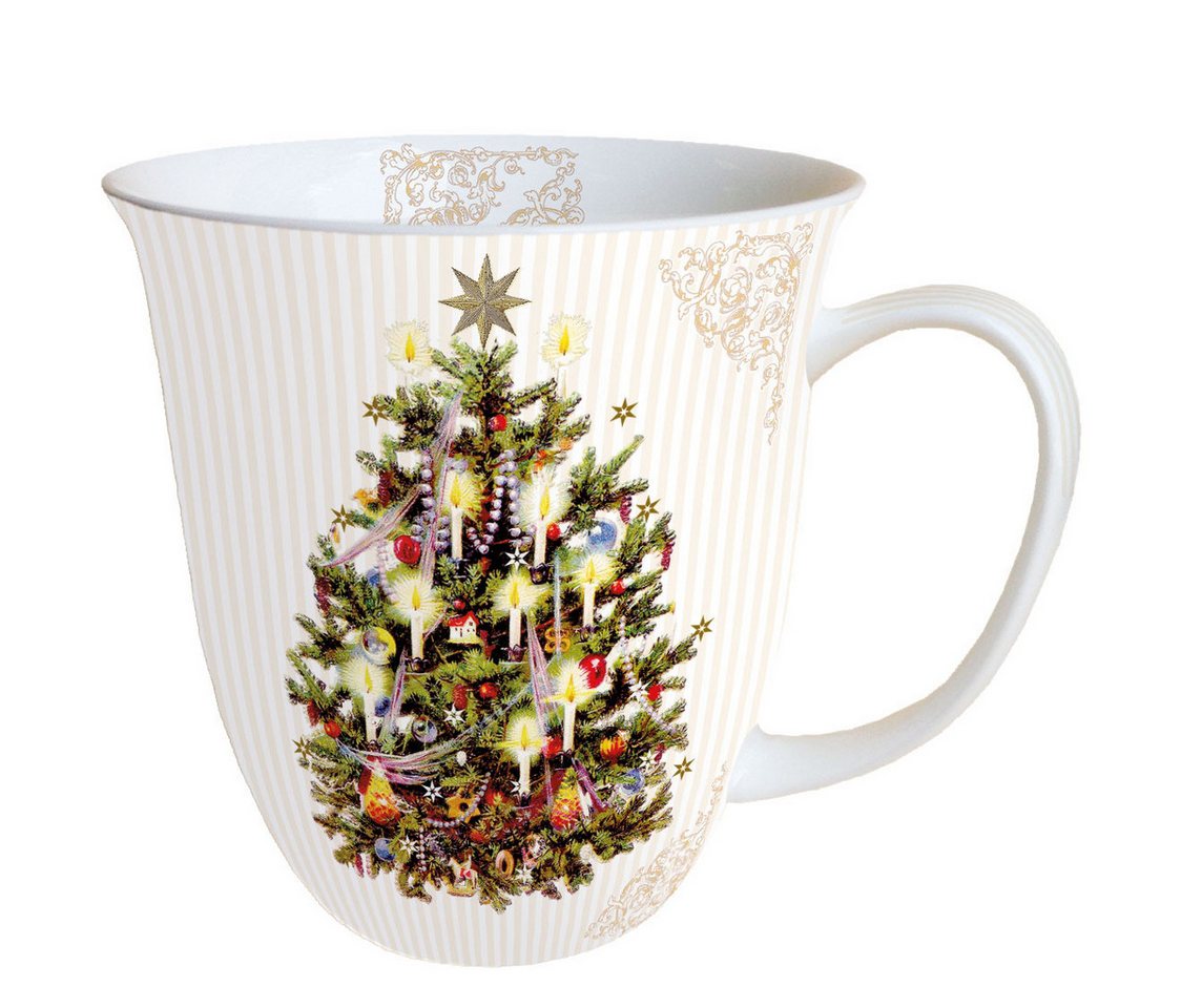 Ambiente Papierserviette Weihnachten - Becher - Mug 0.4 L - Fine Bone China - Format: Ø 10 cm von Ambiente