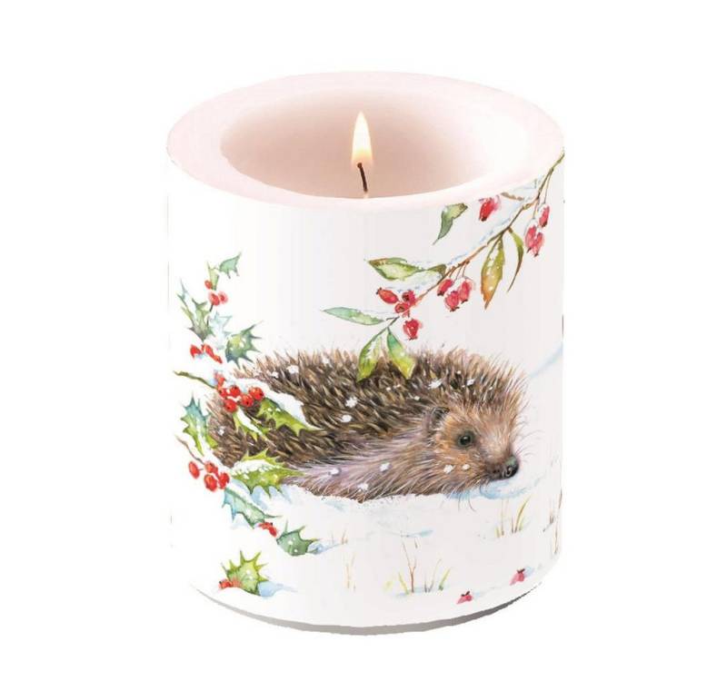 Ambiente Papierserviette Weihnachten – Kerze medium – Candle medium – Format: Ø 10 cm x 10 cm von Ambiente