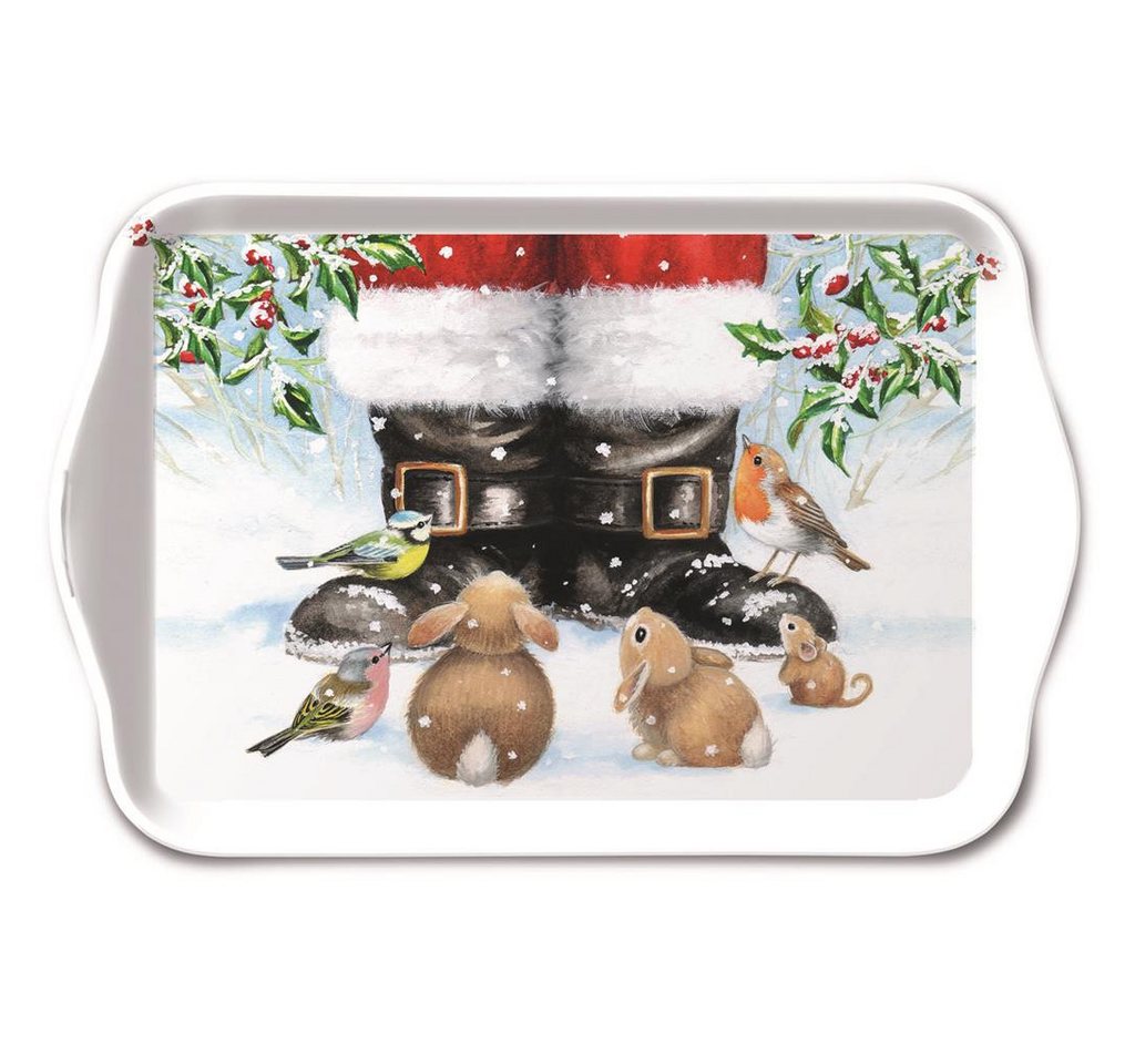 Ambiente Papierserviette Weihnachten – Tray Melamine – Tablett – Format: 13 x 21 cm – von Ambiente