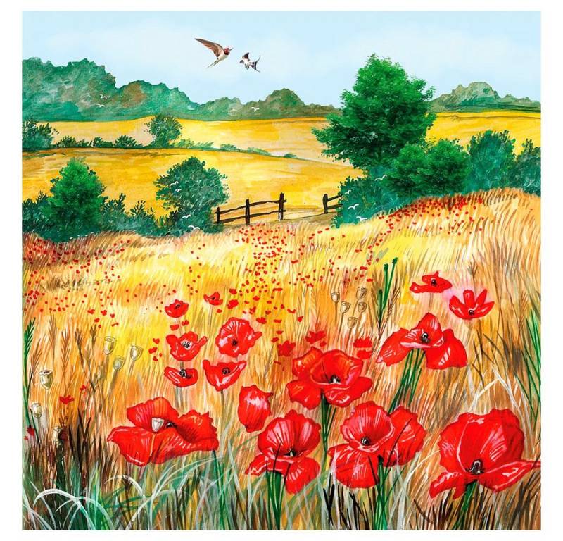 Ambiente® Papierserviette Weizenfelder, (20 St), 33 cm x 33 cm von Ambiente®