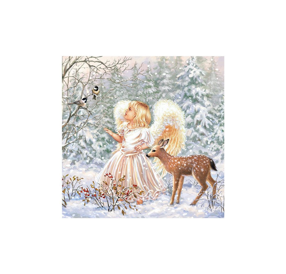 Ambiente Papierserviette Winter Angel, (20 St), 33 cm x 33 cm von Ambiente