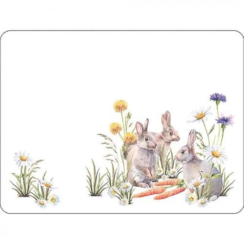 Ambiente Platzset Tischset 40 x 30 cm PVC mit dünnem Schaumrücken Ostern Osterhasen Frühling Serie Carrot Treat von Ambiente