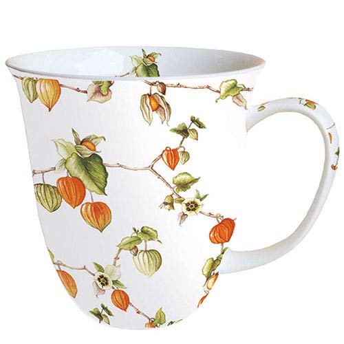 Ambiente Porzellan Becher - Mug - Tasse - Tee/Kaffee Becher ca. 400ml Autumn Lampion Herbst von Ambiente