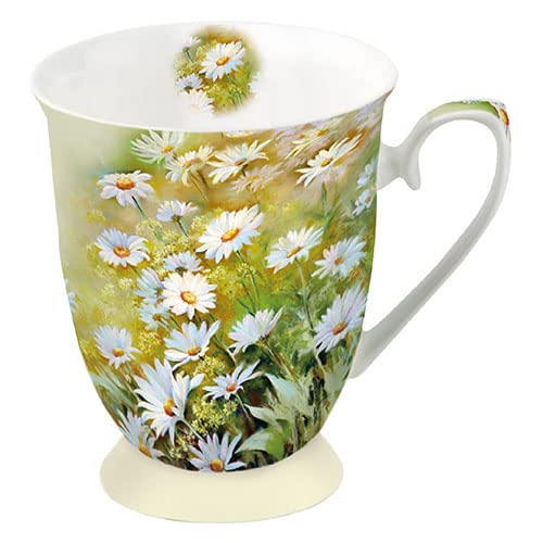 Ambiente Porzellan Becher Mug Tasse Tee/Kaffee ca. 0.25L Floral Daisy Facing The Sun von Ambiente