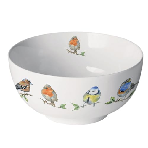 Ambiente Schale Müslischale 0,4 l - 14 cm Vogelarten Vögel New Bone China Porzellan bird species von Ambiente