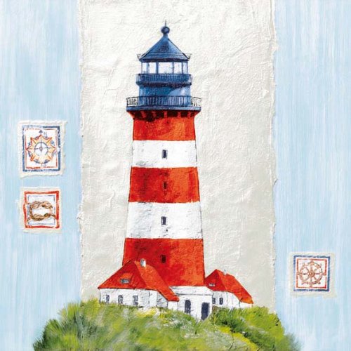 Ambiente Servietten 33x33 Coast Lighthouse- Leuchtturm von Ambiente