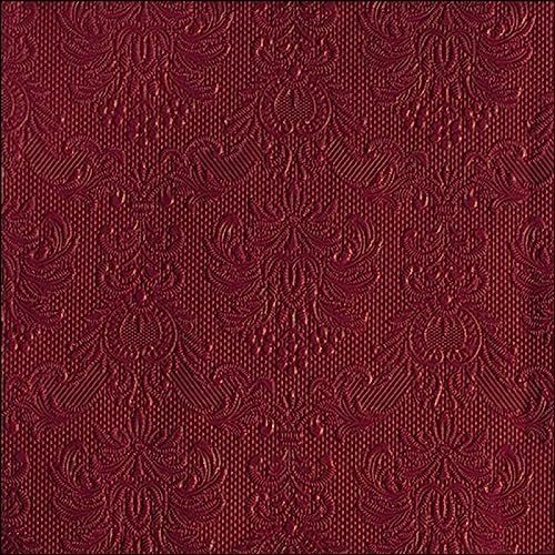 Ambiente - Servietten - Elegance ruby red - Rubinrot - geprägt - 33x33-15 Stück - von Ambiente