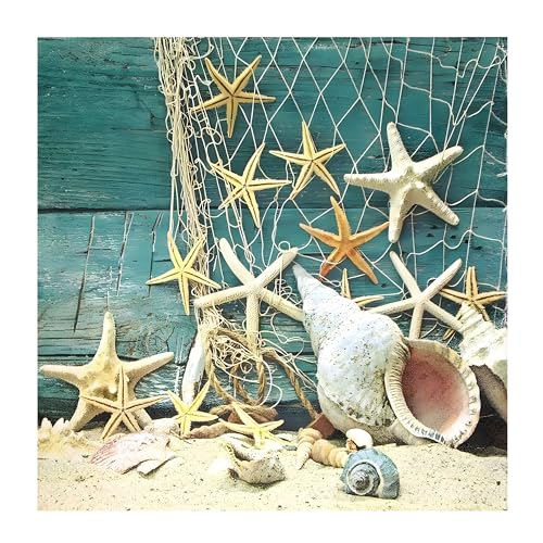 Ambiente Servietten Lunch/Party/Fest ca. 33x33cm Starfish - Urlaub - Ideal Als Geschenk von Ambiente