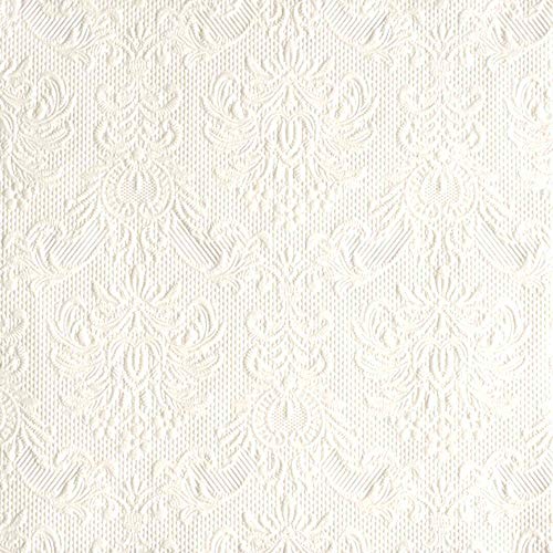 Ambiente Servietten Lunch / Party 33x33cm Elegance Pearl White Geprägt / embossed von Ambiente