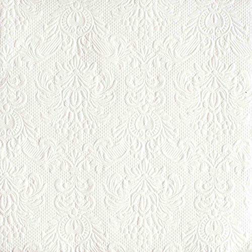 Ambiente Servietten Lunch / Party 33x33cm Elegance Weiss White Geprägt / embossed von Ambiente