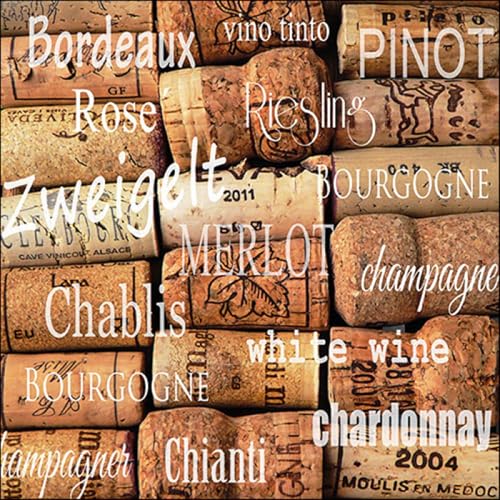 Ambiente Servietten Lunch / Party 33x33cm Wine Corks von Ambiente