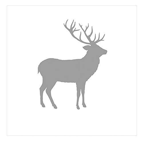 Ambiente Servietten Motiv: Deer Contour Silver - Hirsch Silber, 33x33cm, 3lagig 20 Stück Packung von Ambiente