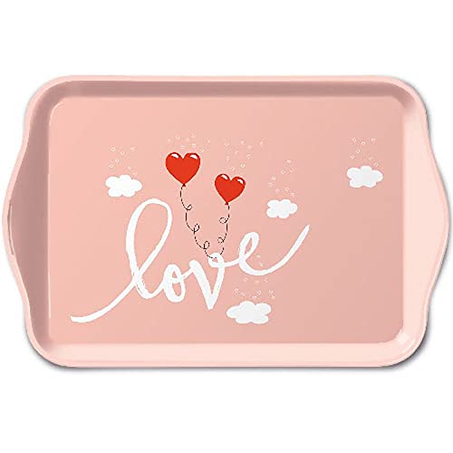 Tablett Melamin 13 x 21 cm, Liebesballons Blass Rosen Love Balloons Pale Rose, Serviertablett, Kaffee, Tee Serivce von Ambiente