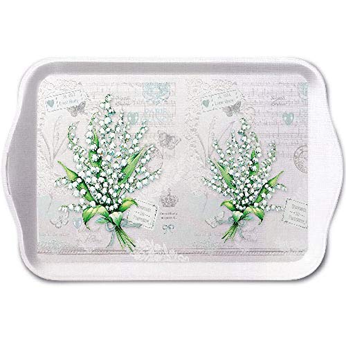 Tablett Melamin ca 13 x 21 cm, Lilien - Lily of The Valley, Serviertablett, Liliales von Ambiente von Ambiente