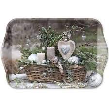 Ambiente Tablett Winter Arrangement, 13x 21 cm, Material: Melamin von Ambiente