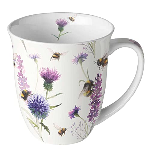 Ambiente Teetasse Kaffeetasse Becher Mug 0,4l wild animals Landhaus Jagd Wildtiere Fine Bone China Porzellan von Ambiente