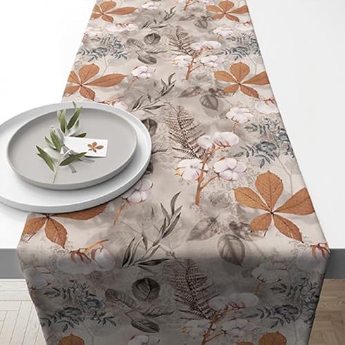 Ambiente Tischläufer Läufer Table Runner / 40x150 cm / Blätter und Pflanzen / 100% Baumwolle / Cotton Ambiente Tischläufer Läufer Table Runner / 40x150 cm / Blätter und Pflanzen / 100% Baumwolle / Cotton von Ambiente